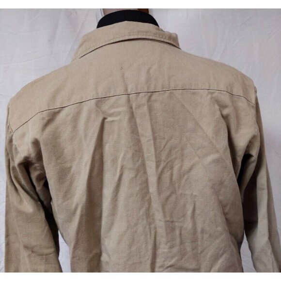 Camco Mens Large Long Tan Heavy Flame Resistance Embroidered Ducks Shirt USA - Picture 8 of 12